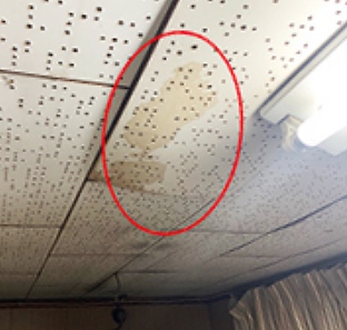 雨漏り　雨染み